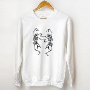 Dancing Skeletons Sweatshirt • Made to order